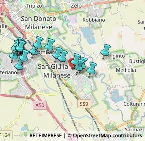 Mappa Via Giacinto Menotti Serrati, 20098 San Giuliano Milanese MI, Italia (2.0935)