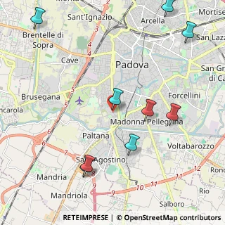 Mappa Via Narni, 35142 Padova PD, Italia (3.10833)