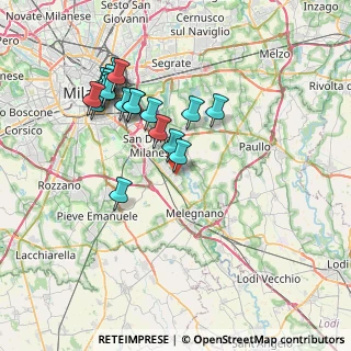 Mappa Via Fratelli Rosselli, 20098 San Giuliano Milanese MI, Italia (7.4475)