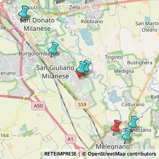 Mappa Via Fratelli Rosselli, 20098 San Giuliano Milanese MI, Italia (3.33833)