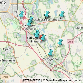 Mappa Via Fratelli Rosselli, 20098 San Giuliano Milanese MI, Italia (3.77538)