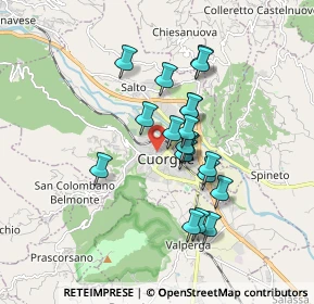Mappa Via Ghiglieri, 10082 Cuorgnè TO, Italia (1.41421)