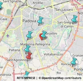 Mappa Via Jacopo Crescini, 35126 Padova PD, Italia (3.08333)
