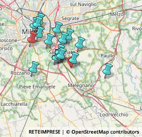 Mappa Via M.Gorky, 20098 San Giuliano Milanese MI, Italia (6.46611)