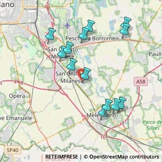 Mappa Via M.Gorky, 20098 San Giuliano Milanese MI, Italia (4.14231)