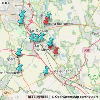 Mappa Via M.Gorky, 20098 San Giuliano Milanese MI, Italia (4.02714)