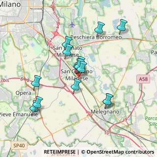 Mappa Largo della stazione, 20098 San Giuliano Milanese MI, Italia (3.39214)