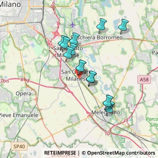Mappa Largo della stazione, 20098 San Giuliano Milanese MI, Italia (3.17357)