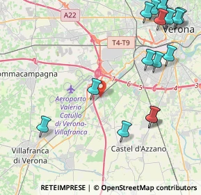 Mappa Via Valle, 37062 Dossobuono VR, Italia (5.72938)