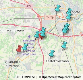 Mappa Via Valle, 37062 Dossobuono VR, Italia (3.91462)