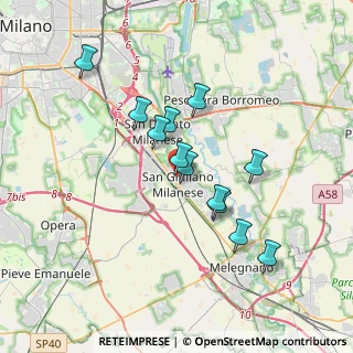 Mappa Via Marco Polo, 20098 San Giuliano Milanese MI, Italia (3.0725)