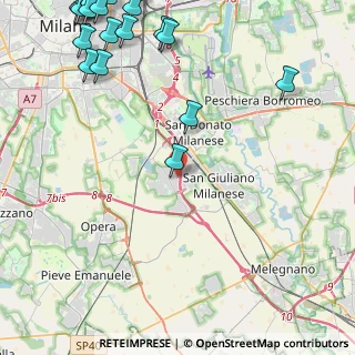 Mappa Via Campania, 20098 Area Industriale MI, Italia (7.013)