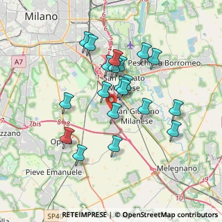 Mappa Via Campania, 20098 Area Industriale MI, Italia (3.206)