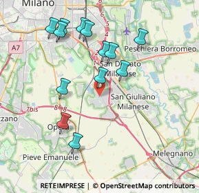 Mappa Via Romagna, 20098 San Giuliano Milanese MI, Italia (3.87769)