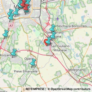 Mappa Via Romagna, 20098 San Giuliano Milanese MI, Italia (6.9395)