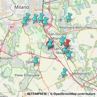Mappa Via Romagna, 20098 Area Industriale MI, Italia (3.84786)