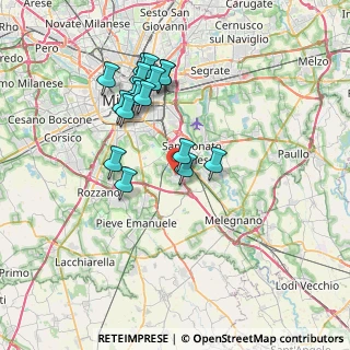 Mappa Via Romagna, 20098 Area Industriale MI, Italia (6.74824)