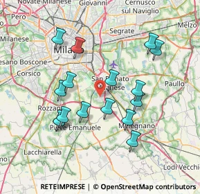Mappa Via Romagna, 20098 San Giuliano Milanese MI, Italia (6.99313)