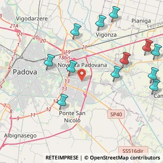 Mappa Via Lussemburgo, 35127 Padova PD, Italia (5.59923)