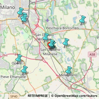Mappa Piazza Italia, 20098 San Giuliano Milanese MI, Italia (4.18167)