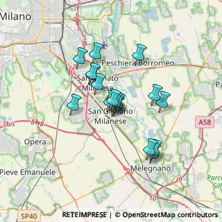 Mappa Via Turati Filippo, 20098 San Giuliano Milanese MI, Italia (2.535)