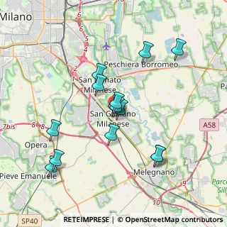 Mappa Via Fratelli Vigorelli, 20098 San Giuliano Milanese MI, Italia (3.39286)