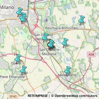 Mappa Via Fratelli Vigorelli, 20098 San Giuliano Milanese MI, Italia (4.215)
