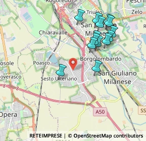 Mappa Industrial area, 20098 Area Industriale MI, Italia (1.98286)