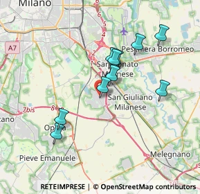 Mappa Viale Lombardia, 20098 Area Industriale MI, Italia (2.98909)