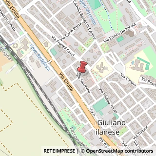 Mappa Via Sanremo,  22, 20133 San Giuliano Milanese, Milano (Lombardia)