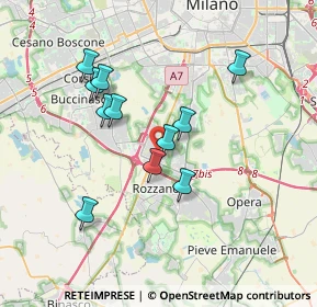 Mappa Via Monviso, 20089 Rozzano MI, Italia (3.18091)