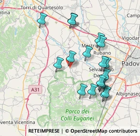 Mappa Via Roma, 35030 Cervarese Santa Croce PD, Italia (7.46167)