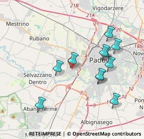 Mappa Via Leonardo Eulero, 35143 Padova PD, Italia (3.70909)