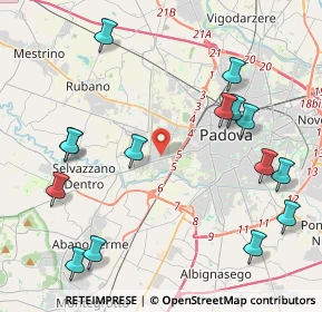 Mappa Via Leonardo Eulero, 35143 Padova PD, Italia (5.05667)