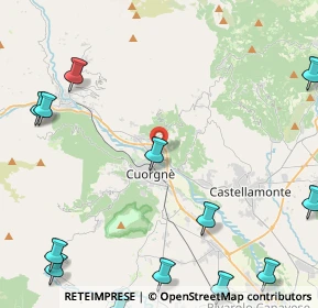 Mappa Via Valle Sacra, 10082 Cuorgnè TO, Italia (7.07)