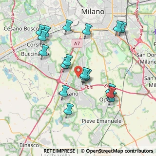 Mappa Via Trebbia, 20089 Rozzano MI, Italia (3.89556)