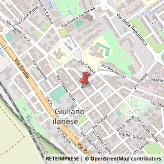 Mappa Via Filippo Turati, 14, 20098 San Giuliano Milanese, Milano (Lombardia)