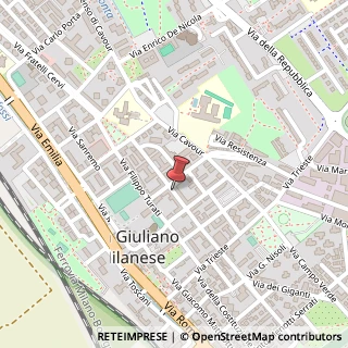 Mappa Via Filippo Turati,  17, 20098 San Giuliano Milanese, Milano (Lombardia)