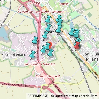 Mappa Via Don Minzoni, 20098 San Giuliano Milanese MI, Italia (0.8875)