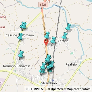 Mappa Via Giuseppe Verdi, 10019 Strambino TO, Italia (1.0965)