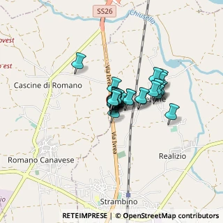 Mappa Stradale Ivrea, 10019 Strambino TO, Italia (0.41607)