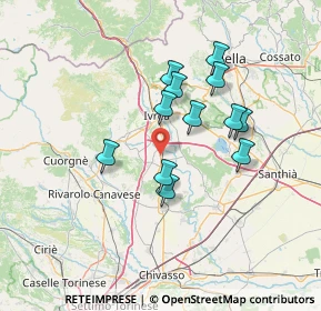 Mappa Stradale Ivrea, 10019 Strambino TO, Italia (11.64333)