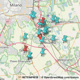 Mappa Via Abruzzi, 20098 San Giuliano Milanese MI, Italia (3.252)