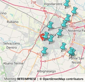 Mappa Via Pisa, 35020 Albignasego PD, Italia (4.10083)
