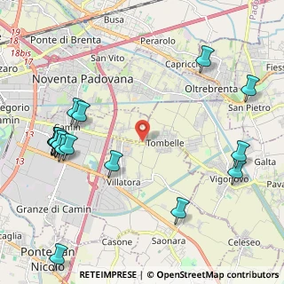 Mappa Via Vigonovese, 35127 Villatora PD, Italia (2.73889)