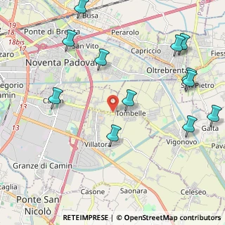 Mappa Via Vigonovese, 35127 Villatora PD, Italia (2.6275)