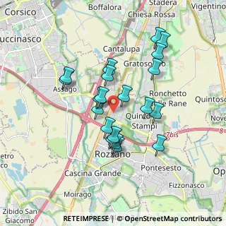 Mappa Via Monte Rosa, 20089 Rozzano MI, Italia (1.552)