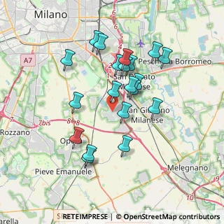 Mappa Via Lazio, 20098 San Giuliano Milanese MI, Italia (3.2875)