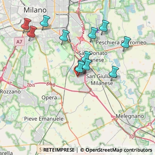 Mappa Via Lazio, 20098 San Giuliano Milanese MI, Italia (3.84917)