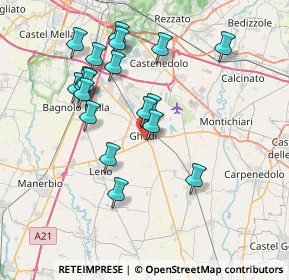 Mappa Via Caravaggio, 25016 Ghedi BS, Italia (7.30053)